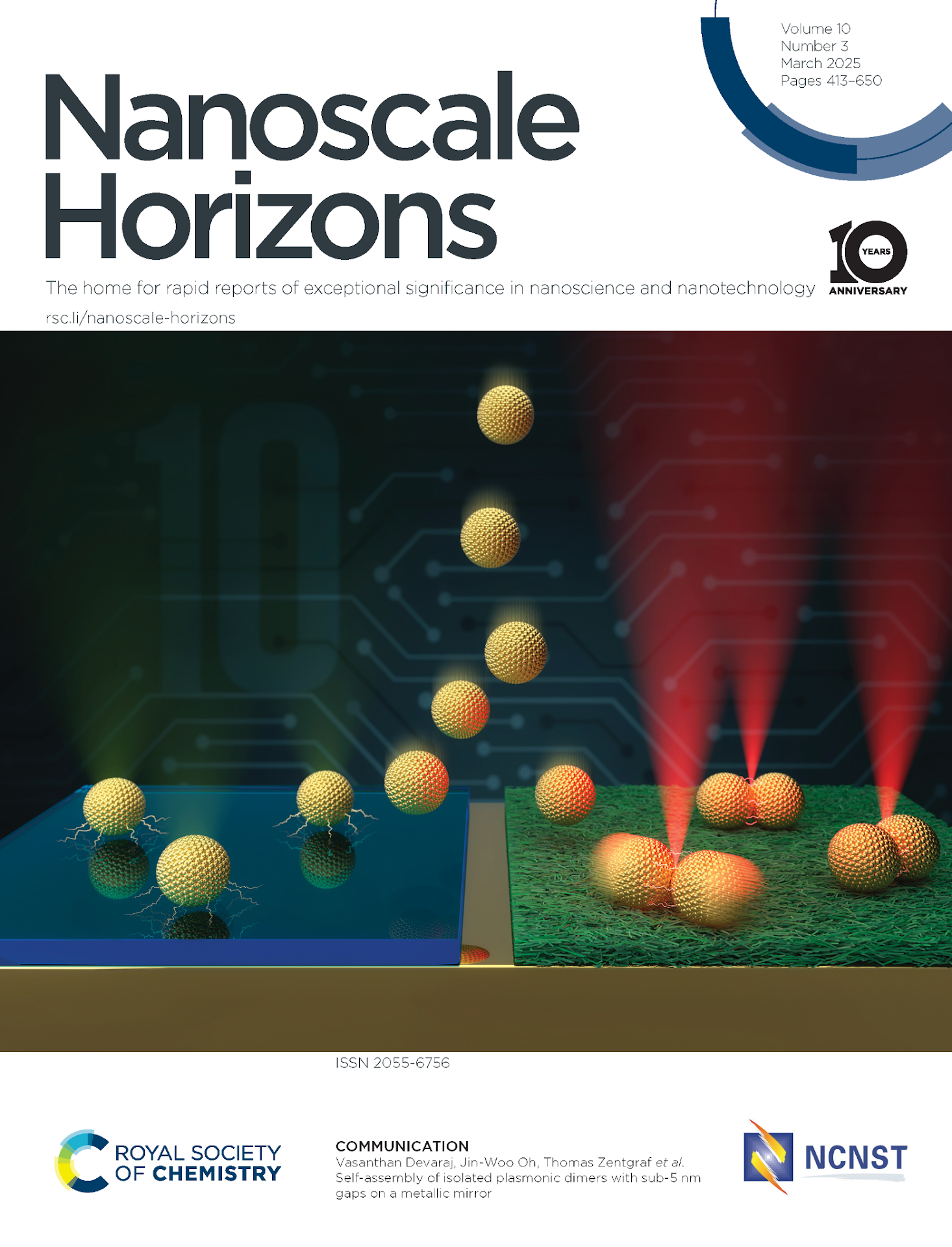 Front Cover of Nanoscale Horizons featuring research by Vasanthan Devaraj