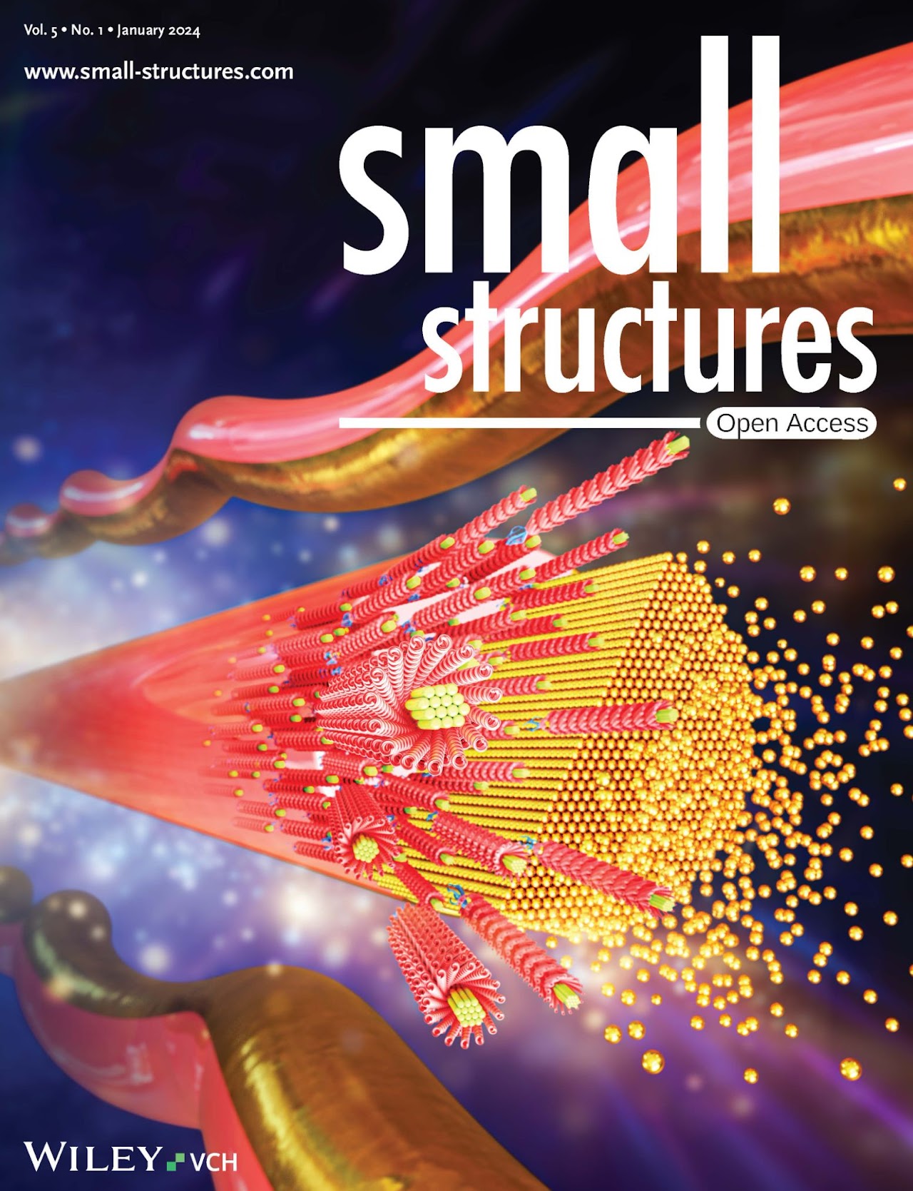 Front Cover of Small Structures featuring Nanofountain Pen research